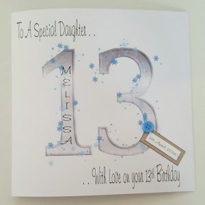 Personalised 13th Birthday Card Daughter Any Person, Age Or Colour (SKU301)