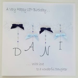 Personalised 18th Birthday Card Daughter Any Relation, Age Or Colour (SKU755)
