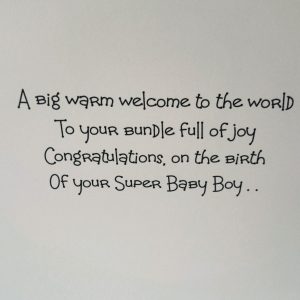 Personalised Captain America Baby Card New Baby Boy Or Girl Other Superheroes Available (SKU336)