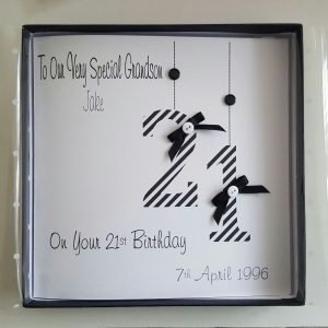 Personalised 21st Birthday Card Grandson Any Relation, Age Or Colour (SKU802)