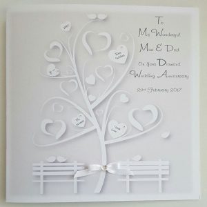 Personalised 60th Anniversary Card Mum Dad Any Year, Relation Or Colour (SKU272)