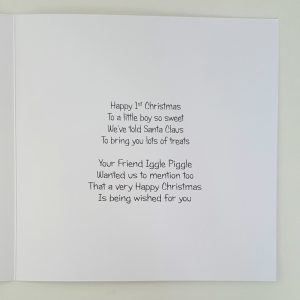 Personalised In The Night Garden Iggle Piggle 1st Christmas Card Son Any Relation (SKU472)