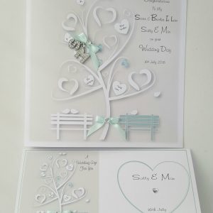 Personalised Sage Wedding Card Sister Brother In Law Any Couple, Occasion Or Colour (SKU286)